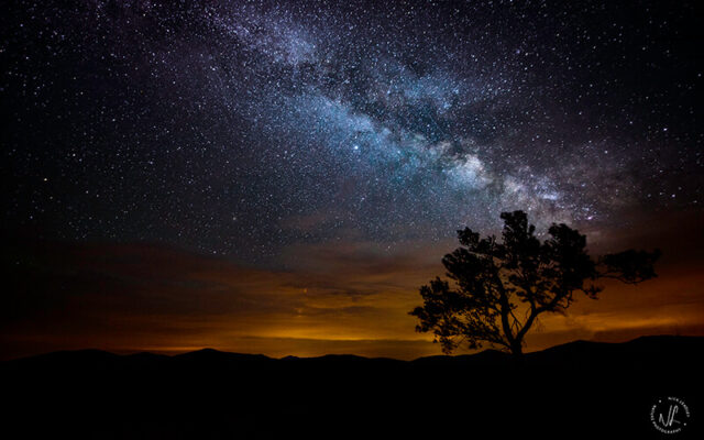 Quill Hill and night sky, photograph by Nick Leadley Nature Photographer.